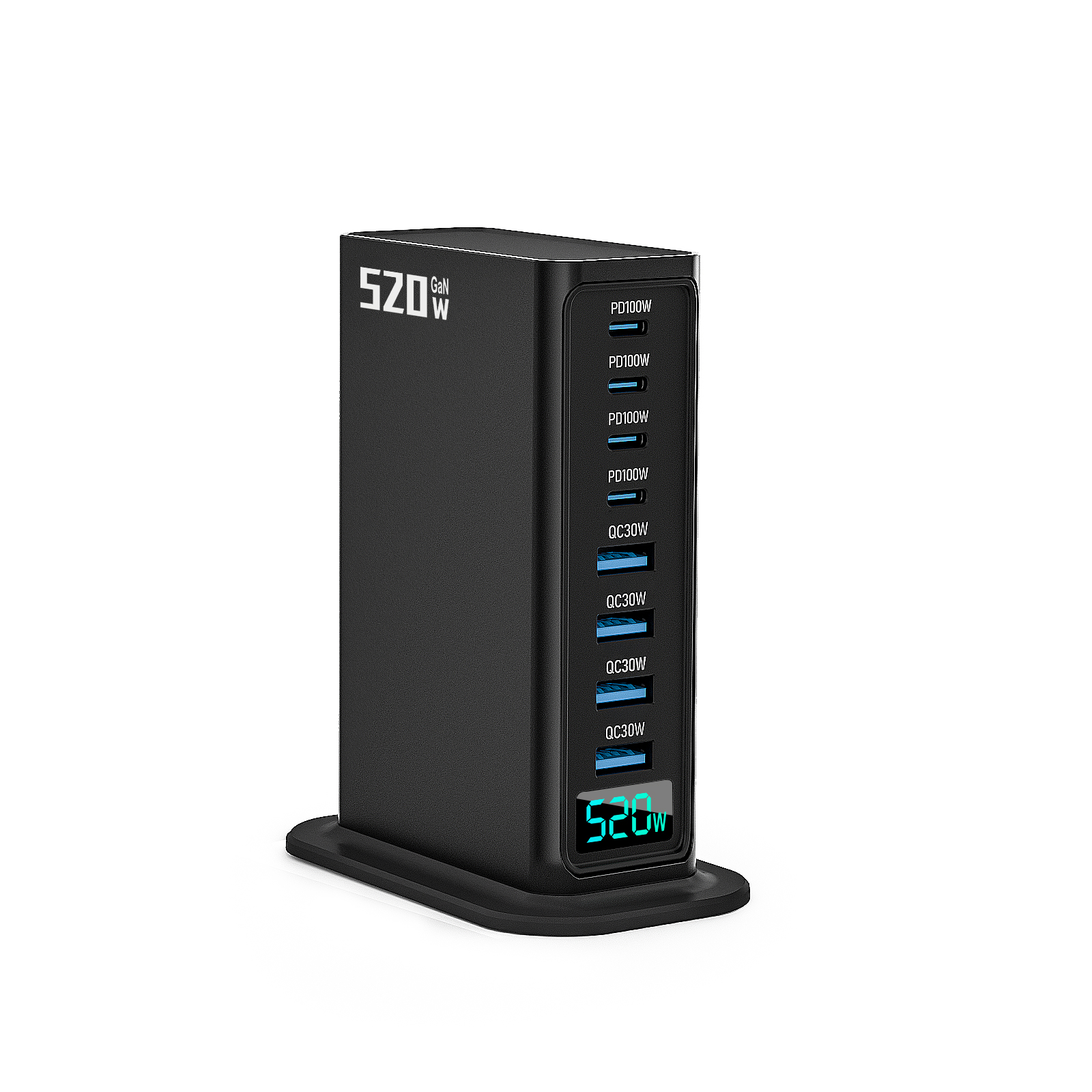520W 数显 氮化镓 桌面充电器